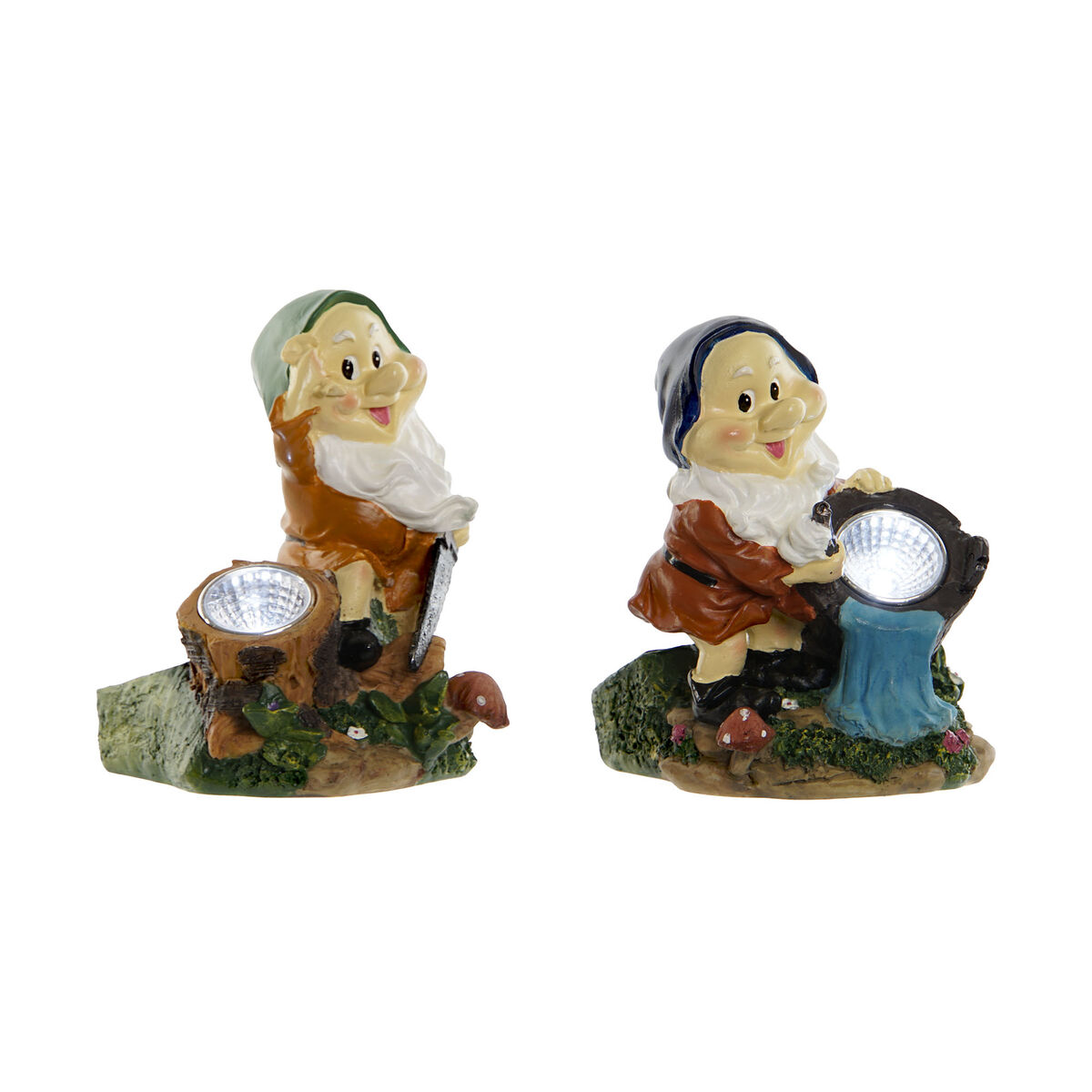 Garden gnomes Home ESPRIT Multicolour 11,5 x 11 x 15,2 cm (2 Units)